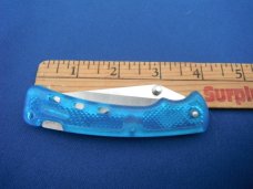 Rare Buck USA 444 Bucklite folding knife lock-back, (1997) rare blue scales Made in USA!!! Rare Buck USA 444 Bucklite folding knife lock-back, (1997) rare blue scales Made in USA!!!