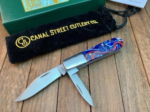 Canal Street Cutlery English Barlow Patriotic Swirl Kirinite Canal Street Cutlery English Barlow Patriotic Swirl Kirinite