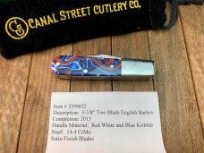 Canal Street Cutlery English Barlow Patriotic Swirl Kirinite Canal Street Cutlery English Barlow Patriotic Swirl Kirinite