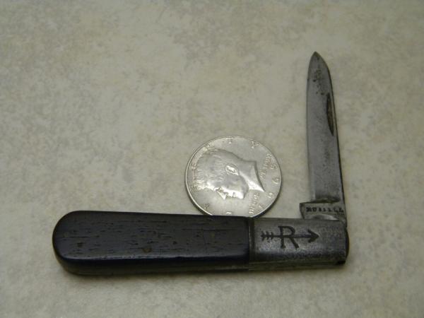 Vintage Russell Wood 1 Blade Barlow Knife