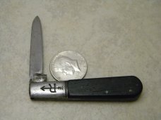 Vintage Russell Wood 1 Blade Barlow Knife