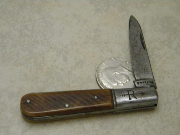 Vintage Russell Bone 1 Blade Barlow Knife