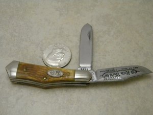 Cripple Creek USA 1465 Knife World 1982 First Edition Bone Jack Knife 