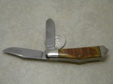 Cripple Creek USA 1465 Knife World 1982 First Edition Bone Jack Knife 
