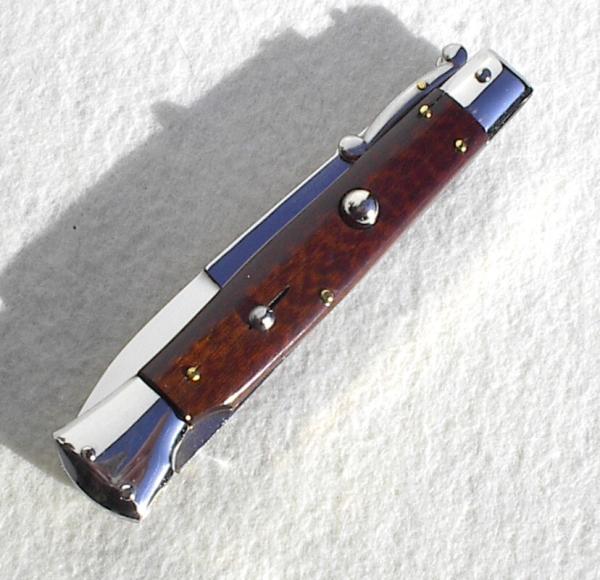 NEW OLD STOCK 1980's ITALIAN STILETTO 9" GENUINE SNAKEWOOD SWING GUARD - LAST ONE
