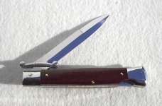 NEW OLD STOCK 1980's ITALIAN STILETTO 9" GENUINE SNAKEWOOD SWING GUARD - LAST ONE
