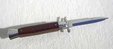 NEW OLD STOCK 1980's ITALIAN STILETTO 9" GENUINE SNAKEWOOD SWING GUARD - LAST ONE
