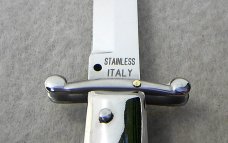 NEW OLD STOCK 1980's ITALIAN STILETTO 9" GENUINE SNAKEWOOD SWING GUARD - LAST ONE