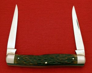 REMINGTON UMC MADE IN USA R4593 Genuine Brown Bone MUSKRAT Square Bolsters Knife 1924/1933 Vintage