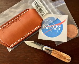 Northwoods Little Bay, Nice Giraffe Bone Handle, Made By Great Eastern Cutlery, New (GEC 25) 