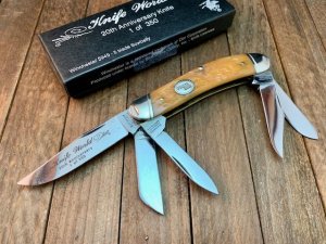 Winchester by Queen 5 Blade Sowbelly Banana Bone Knife World 20th Commemorative
