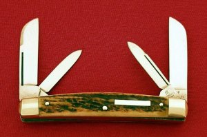 J.A. HENCKELS Germany 923 Prime Stag LONG PULL CONGRESS 4-Blade Knife 1930/1960