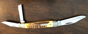 1984 Case XX - 2nd Cut Stag 5380 SS Large Whittler Knife - Scrolled Bolsters - 3 7/8" Closed
