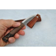 Puukko Indigenous Condor 7" OAL Mint With Leather Dangle Sheath Full Tang 1/8" Stock Lanyard 