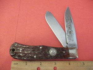 Camillus  Brown Bone Large Trapper Made for the NKCA 