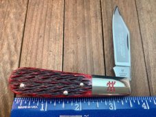 Henckels by Boker 1 Blade Barlow Red Pin Feather Jig Bone Henckels by Boker 1 Blade Barlow Red Pin Feather Jig Bone