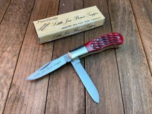 Frost Cutlery Japan Little Jim Bowie Trapper Red Jigged Bone  (Buy It For Her)