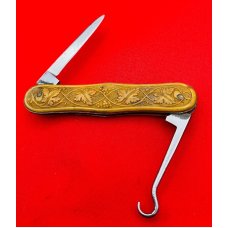 Vintage MOUND CITY CUT (EC Simmons) 2-Blade Shadow Lobster Pen Pocket Knife w/Button Hook c.1883 Vintage MOUND CITY CUT (EC Simmons) 2-Blade Shadow Lobster Pen Pocket Knife w/Button Hook c.1883
