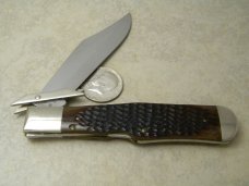 Case XX SS USA 1983 Bone C61050L Coke Bottle Swing Guard Lockback NKCA Club Knife