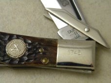 Case XX SS USA 1983 Bone C61050L Coke Bottle Swing Guard Lockback NKCA Club Knife