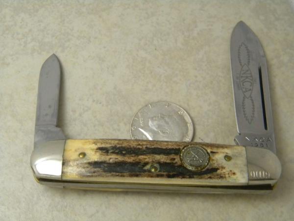 NKCA 1981 Club Knife (Made By Queen) Stag Cigar Pattern Knife