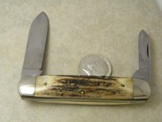 NKCA 1981 Club Knife (Made By Queen) Stag Cigar Pattern Knife