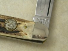 NKCA 1981 Club Knife (Made By Queen) Stag Cigar Pattern Knife