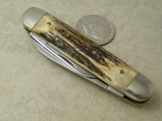 NKCA 1981 Club Knife (Made By Queen) Stag Cigar Pattern Knife