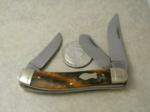 Bulldog Brand Germany Caramel Swirl Sowbelly Stockman Knife c.2004