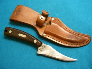 VINTAGE SCHRADE USA 152 SHARPFINGER FIXED BLADE HUNTING SKINNING KNIVES OLD TIMER