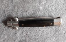 Vintage 8" INOX stiletto Italy Black Acrylic NOS!