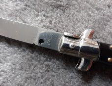Vintage 8" INOX stiletto Italy Black Acrylic NOS!