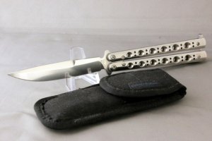 BENCHMADE Model 62 BALISONG Butterfly Knife with Original Nylon Sheath, Free Shipping, No Tax