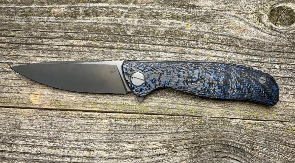 SHIROGOROV F3 NS – M390 BLADE – BLUE CARBON FIBER HANDLE – MRBS