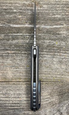 SHIROGOROV F3 NS – M390 BLADE – BLUE CARBON FIBER HANDLE – MRBS