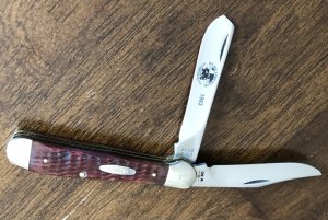 1983 Case XX - 6249 SS Large Copperhead Knife - New Grind Blades - 4" Closed
