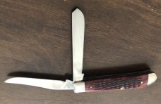 1983 Case XX - 6207 SS Mini Trapper Knife - New Grind Blades - 3 1/2" Closed
