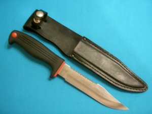 KERSHAW JAPAN 1010 ROUGHNECK SERRATED FIXED BLADE HUNTING SKINNING KNIVES