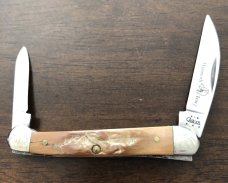 2004 Case XX Fossilized Mammoth Ivory Mini Copperhead Knife - I2109W SS - SN 48 - Scrolled Bolsters 2004 Case XX Fossilized Mammoth Ivory Mini Copperhead Knife - I2109W SS - SN 48 - Scrolled Bolsters