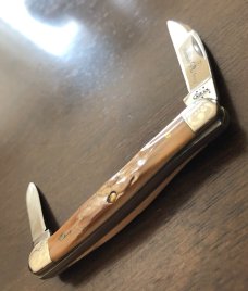 2004 Case XX Fossilized Mammoth Ivory Mini Copperhead Knife - I2109W SS - SN 48 - Scrolled Bolsters 2004 Case XX Fossilized Mammoth Ivory Mini Copperhead Knife - I2109W SS - SN 48 - Scrolled Bolsters
