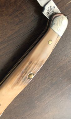 2004 Case XX Fossilized Mammoth Ivory Mini Copperhead Knife - I2109W SS - SN 48 - Scrolled Bolsters 2004 Case XX Fossilized Mammoth Ivory Mini Copperhead Knife - I2109W SS - SN 48 - Scrolled Bolsters