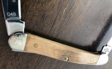 2004 Case XX Fossilized Mammoth Ivory Mini Copperhead Knife - I2109W SS - SN 48 - Scrolled Bolsters 2004 Case XX Fossilized Mammoth Ivory Mini Copperhead Knife - I2109W SS - SN 48 - Scrolled Bolsters