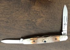 2005 Case XX Fossilized Mammoth Ivory Eisenhower Pen Knife - 0I2263 SS - SN 48 - Scrolled Bolsters 2005 Case XX Fossilized Mammoth Ivory Eisenhower Pen Knife - 0I2263 SS - SN 48 - Scrolled Bolsters