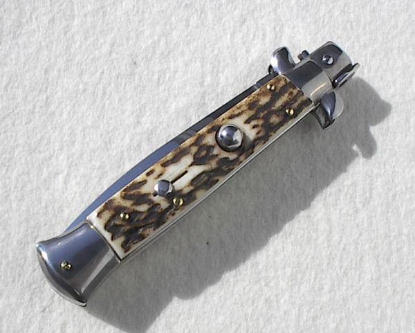 NEW 9" FRANK B. GENUINE EUROPEAN STAG ITALIAN STILETTO