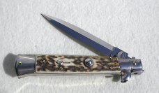 NEW 9" FRANK B. GENUINE EUROPEAN STAG ITALIAN STILETTO