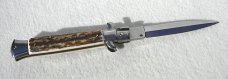 NEW 9" FRANK B. GENUINE EUROPEAN STAG ITALIAN STILETTO