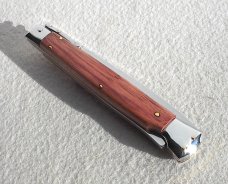  NOS 1980's EXOTIC ROSEWOOD 11" SWING GUARD LOCK BACK MANIGO ITALY