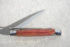  NOS 1980's EXOTIC ROSEWOOD 11" SWING GUARD LOCK BACK MANIGO ITALY
