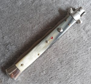 13" Kris w/ Horn Scales Stiletto Italy NOS!