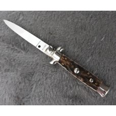 Vintage Oreste Dibon 5.5" stag stiletto, mint/NOS Vintage Oreste Dibon 5.5" stag stiletto, mint/NOS